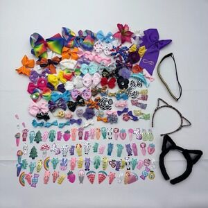 Lot of 150+ Girls Hair Accessories Bows‎ Snap Clips Headbands Barrettes Flowers